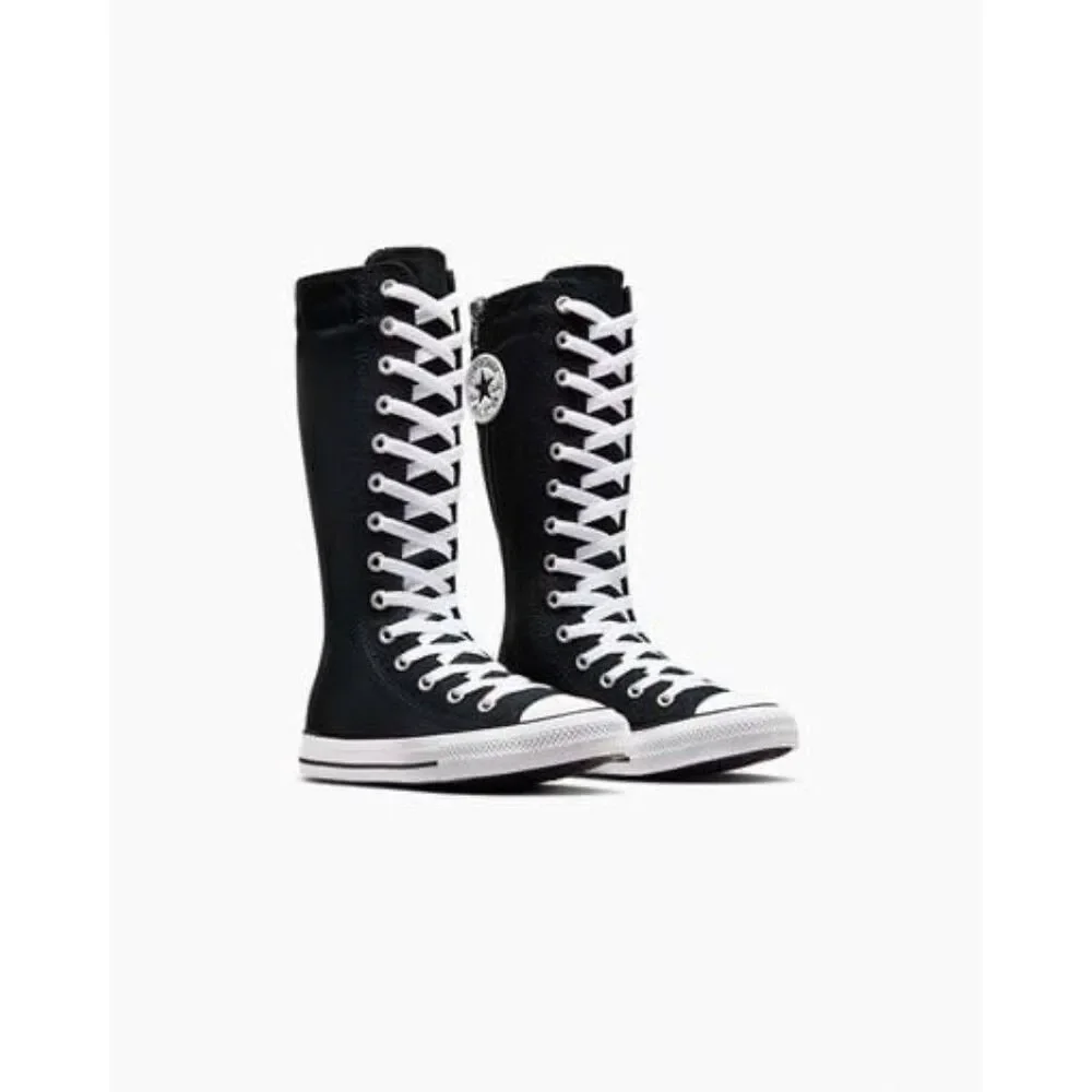 Converse Kids Size 2 Shoes NEW Knee High Chuck Taylor All Star XHi Black Zip Up
